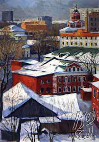 Вагин Лев Дмитриевич. Старая Москва. Замоскворечье, холст, масло, 50х40 см.