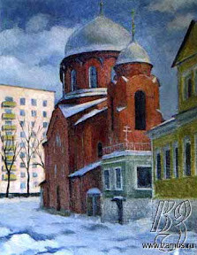 Вагин Лев Дмитриевич. Церковь Покрова Пресвятой Богородицы, холст, масло, 40х50 см.
