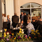 Guests enjoying themselves on the outdoor patio @ Angus Glen Golf Club