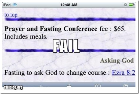 Fasting Fail.