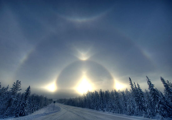Ice haloes over Finland - photo