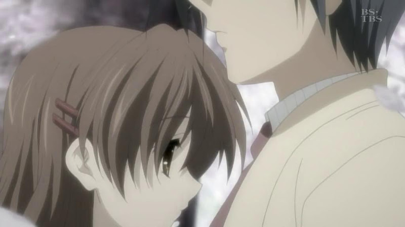 Clannad ~After Story~ Episode 22: Nagisa passes Tomoya on his RIGHT