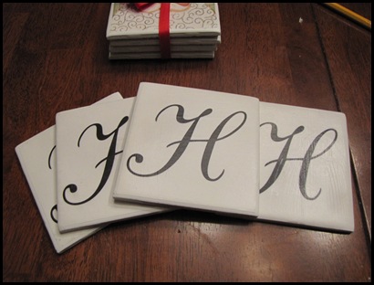 Monogrammed Coasters