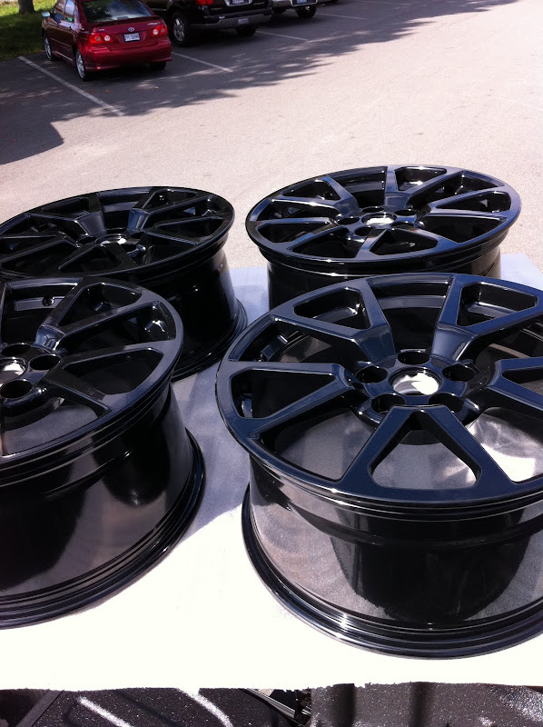 I painted my wheels black.. Cadillac Owners Forum