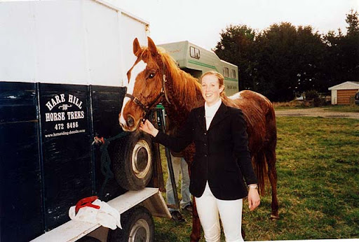 Becci and barney after hunt at Nichol's Clarks Junction