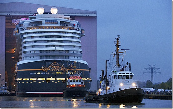 DISNEY DREAM CRUISE SHIP MAKES FIRST PUBLIC APPEARANCE IN SHIPYA