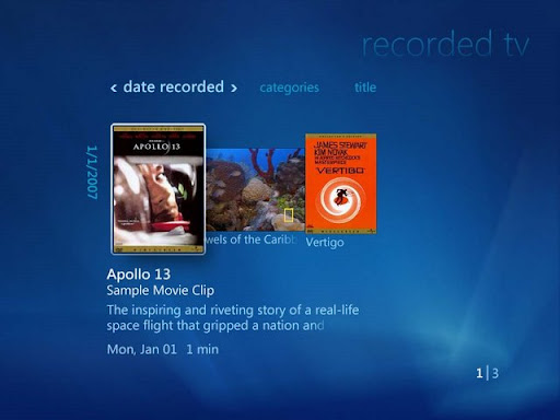 Windows 7 recorded tv