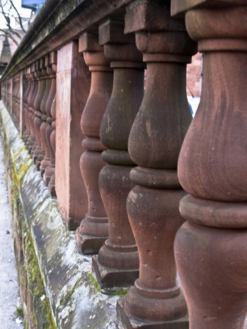 Ornamental Stone wall - focus midpoint