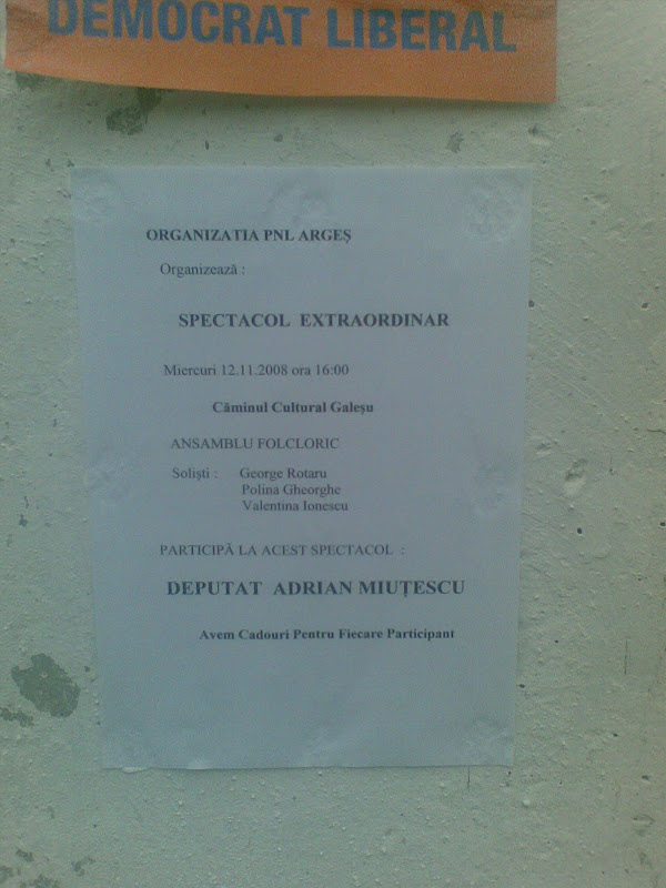 Afis electoral, undeva în Argeș