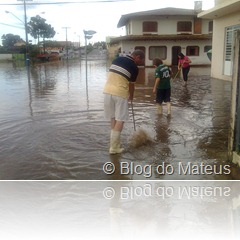Alagamento das ruas na Avenida Brasil em Lages, Santa Catarina Alagamento das ruas na Avenida Brasil em Lages, Santa Catarina