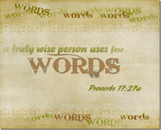 Words Prov 17-27a