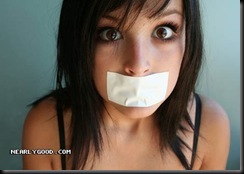 tape on mouth