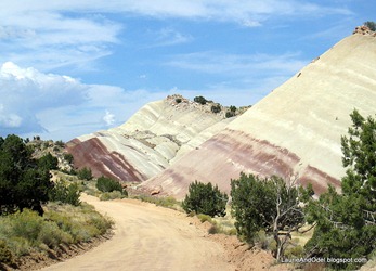 Purple and white hills