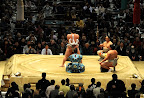 Hakuho wearing tsuna