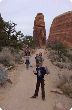 Hiking to Landscape Arch