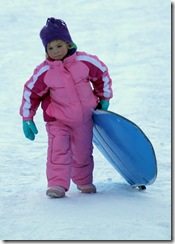 Hannah sledding 4