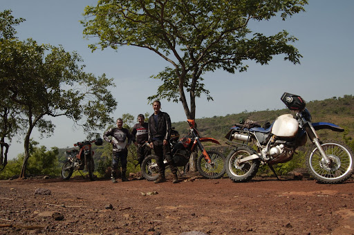 Fabrice, Fabian and me, on a sundays ride out around Bamako.
