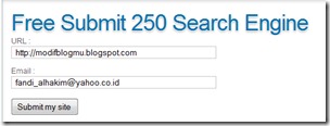 free submit ke 250 search engine