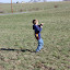 Gavin trying to get the hang of kite flying