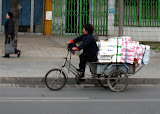 The city is so flat, you take all your groceries onboard your bike.