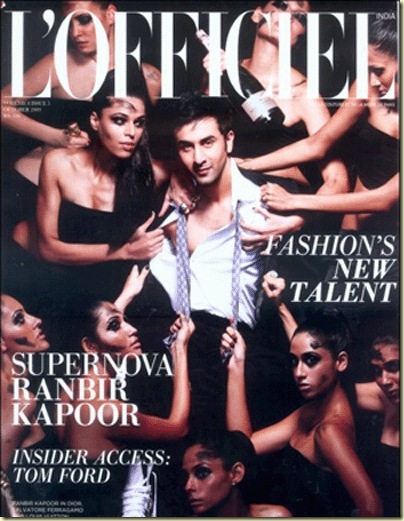 Ranbir Kapoor’s for the cover of L’Officiel’s October issue 