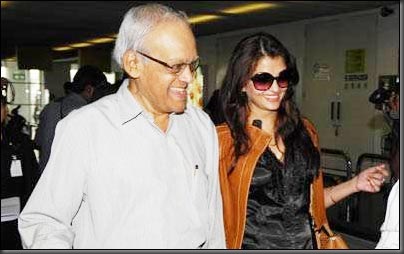Aishwarya Rai Bachchan with daddy dearest