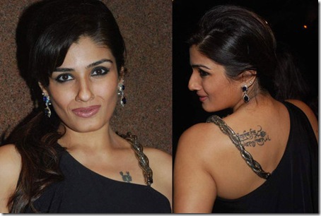raveena-tandon-Front-and-Back-Tattoo