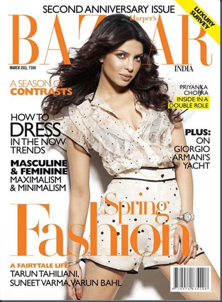 Priyanka Chopra for Harpers Bazaar Magazine March 2011