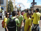 Os dotzeiros de verde e os participantes de amarelo.