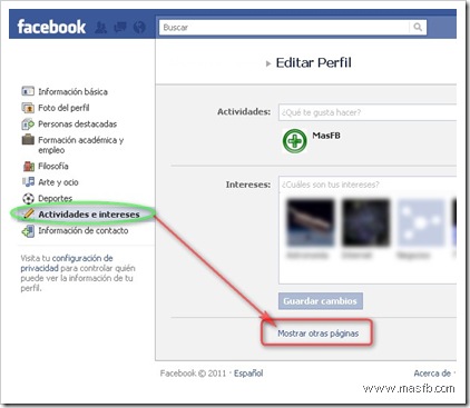 Paginas que me gustan en Facebook Paginas que me gustan en Facebook