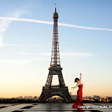 Chloe at the Eiffel Tower