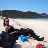 Mittagspause am einsamen Strand