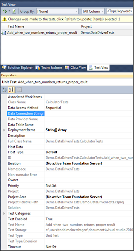 Assign Test File as Test Data