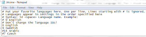 .htcime example