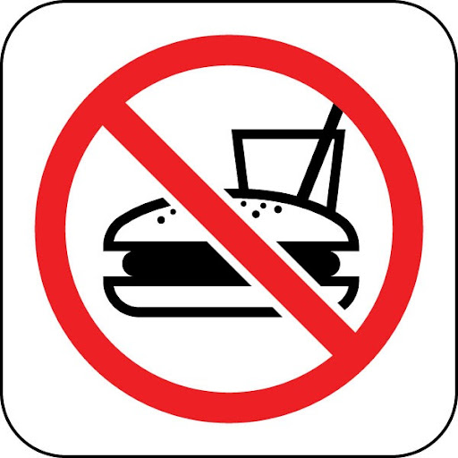 Food w/ "No" red circle