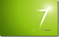 Windows 7 Green WLogo widescreen wallpaper