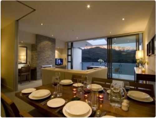 elegant dining rooms in luxury apartment