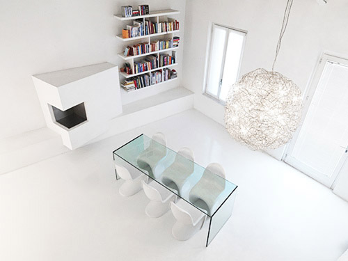 modern white interior plan design ideas