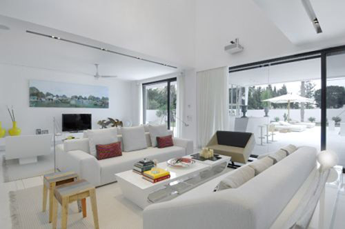 livingroom design ideas on white house