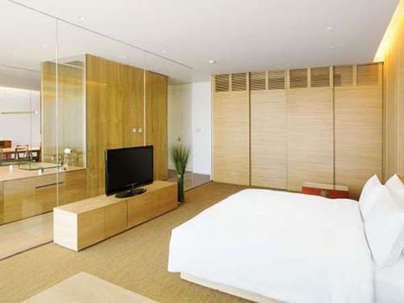 contemporary bedroom interior architecture hotel