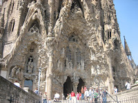 Gaudi's unfinished cathedral in Barcelona