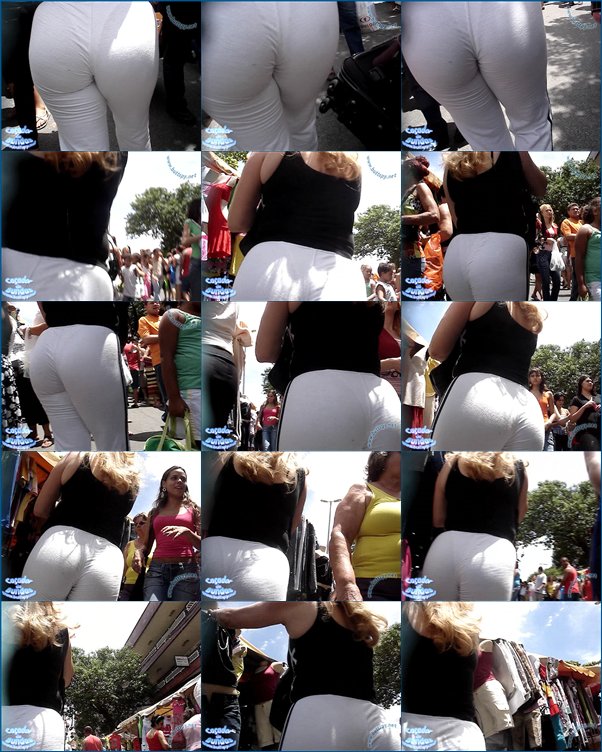 VOYEUR | Loira bunduda de malha transparente na feira