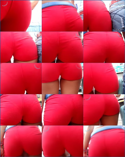 O-Shortinho-de-lycra-vermelho