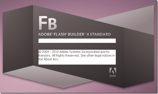 Flash Builder 4 splash screen on my Ubuntu