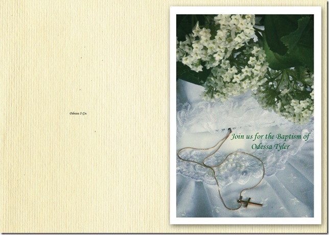 BAPTISM CARD