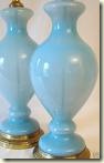 lt blue opaline lamps