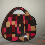 Black/Pink/Tan Purse 10" x 11" # 154