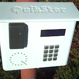 computerized security gate with personalized access codes or key fobs