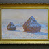 "Wheatstacks, Snow Effect, Morning"