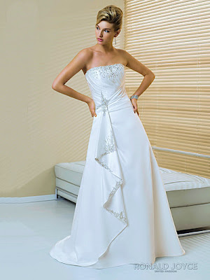 Perfect satin a line wedding dress